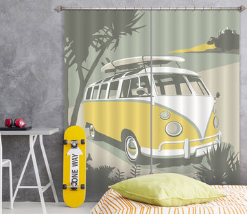 3D Marazion Camper 120 Steve Read Curtain Curtains Drapes Curtains AJ Creativity Home 
