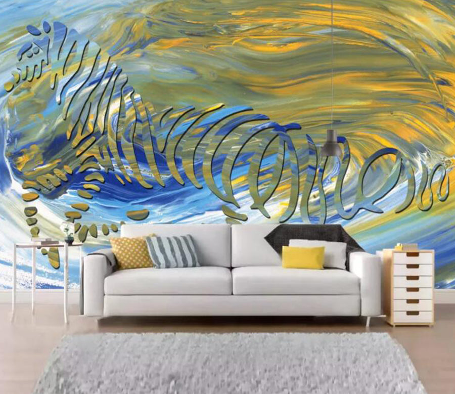 3D Horse Pattern WC1616 Wall Murals