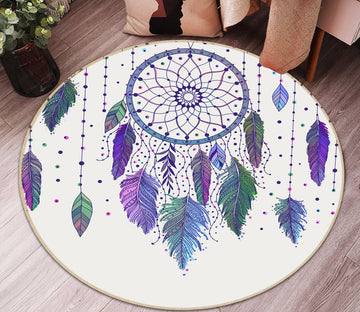 3D Dreamcatcher 29009 Round Non Slip Rug Mat
