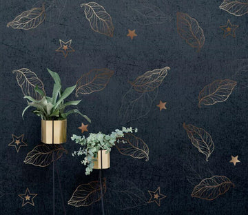 3D Golden Leaves 1566 Wall Murals Wallpaper AJ Wallpaper 2 