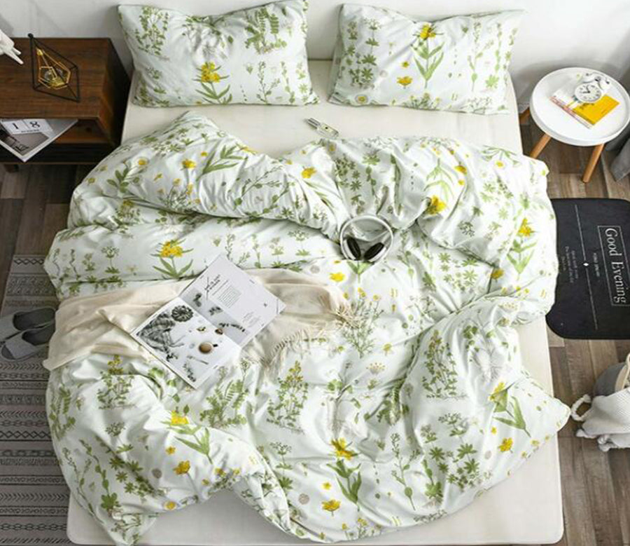 3D Green Pattern 7180 Bed Pillowcases Quilt