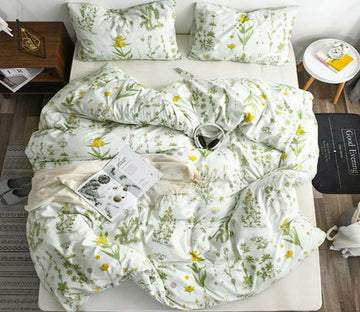 3D Green Pattern 7180 Bed Pillowcases Quilt