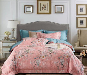 3D Pink Flower 14119 Bed Pillowcases Quilt