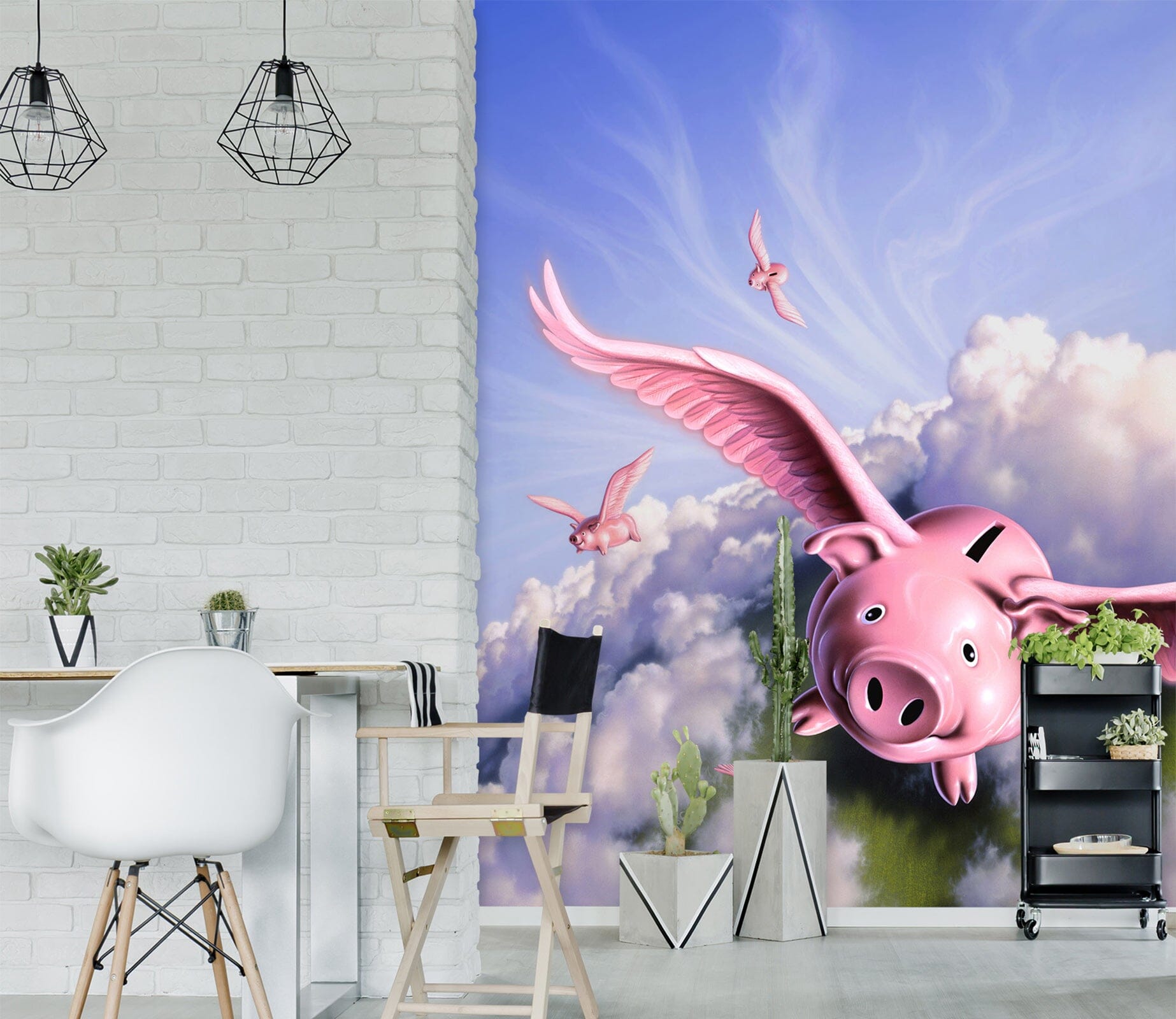 3D Piggies 1416 Jerry LoFaro Wall Mural Wall Murals Wallpaper AJ Wallpaper 2 