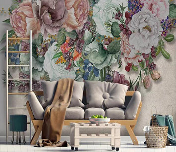 3D Flower Butterfly 1244 Wall Murals Wallpaper AJ Wallpaper 2 