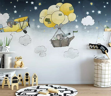 3D Yellow Balloon 1520 Wall Murals Wallpaper AJ Wallpaper 2 