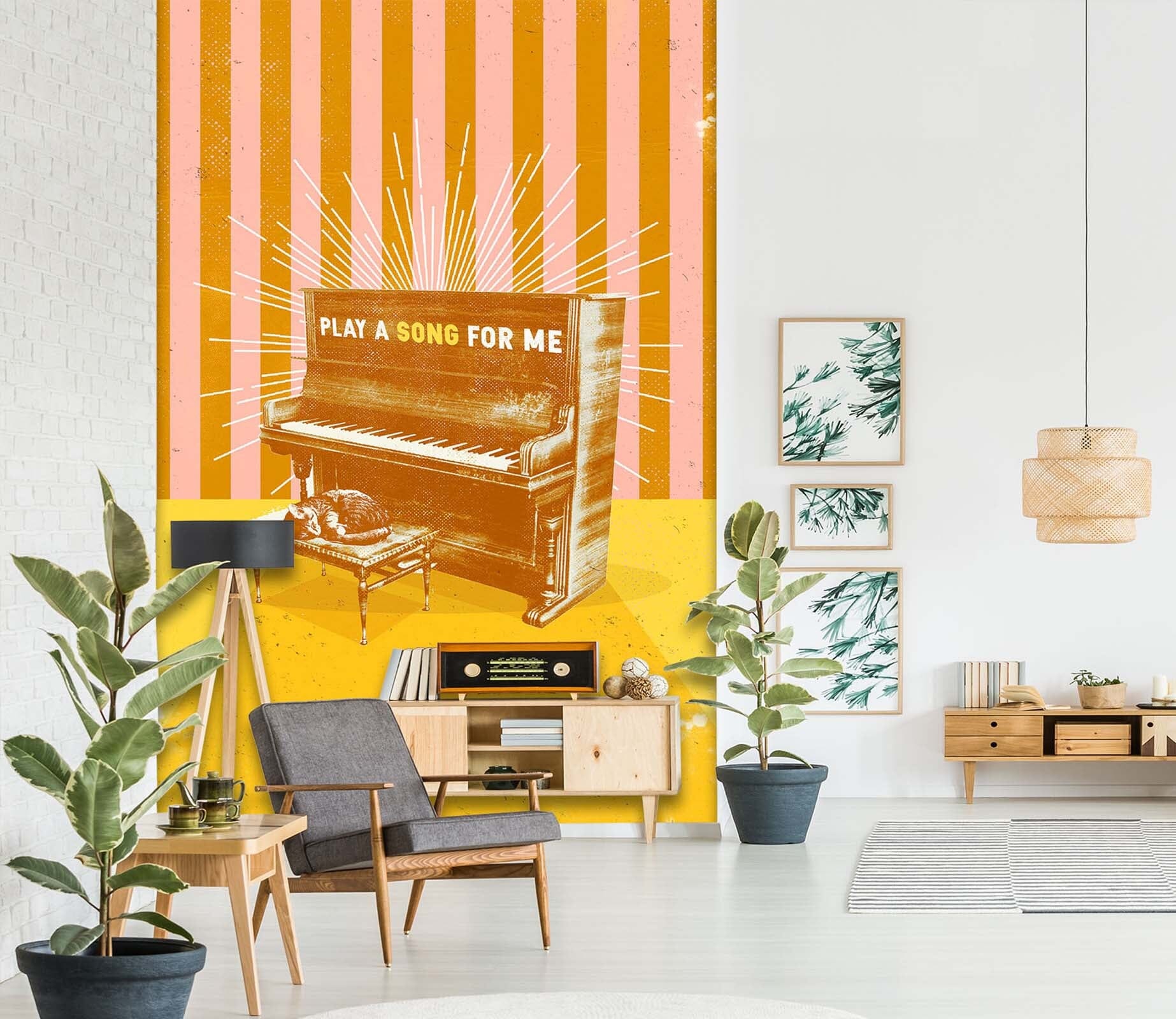 3D Play Piano 1410 Showdeer Wall Mural Wall Murals Wallpaper AJ Wallpaper 2 