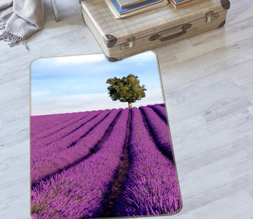 3D Lavender Flowers 32229 Non Slip Rug Mat