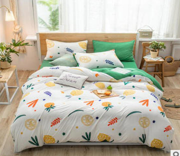 3D Orange Flower 40279 Bed Pillowcases Quilt