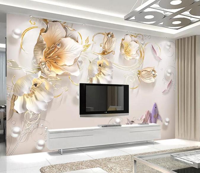 3D Flower 1414 Wall Murals Wallpaper AJ Wallpaper 2 
