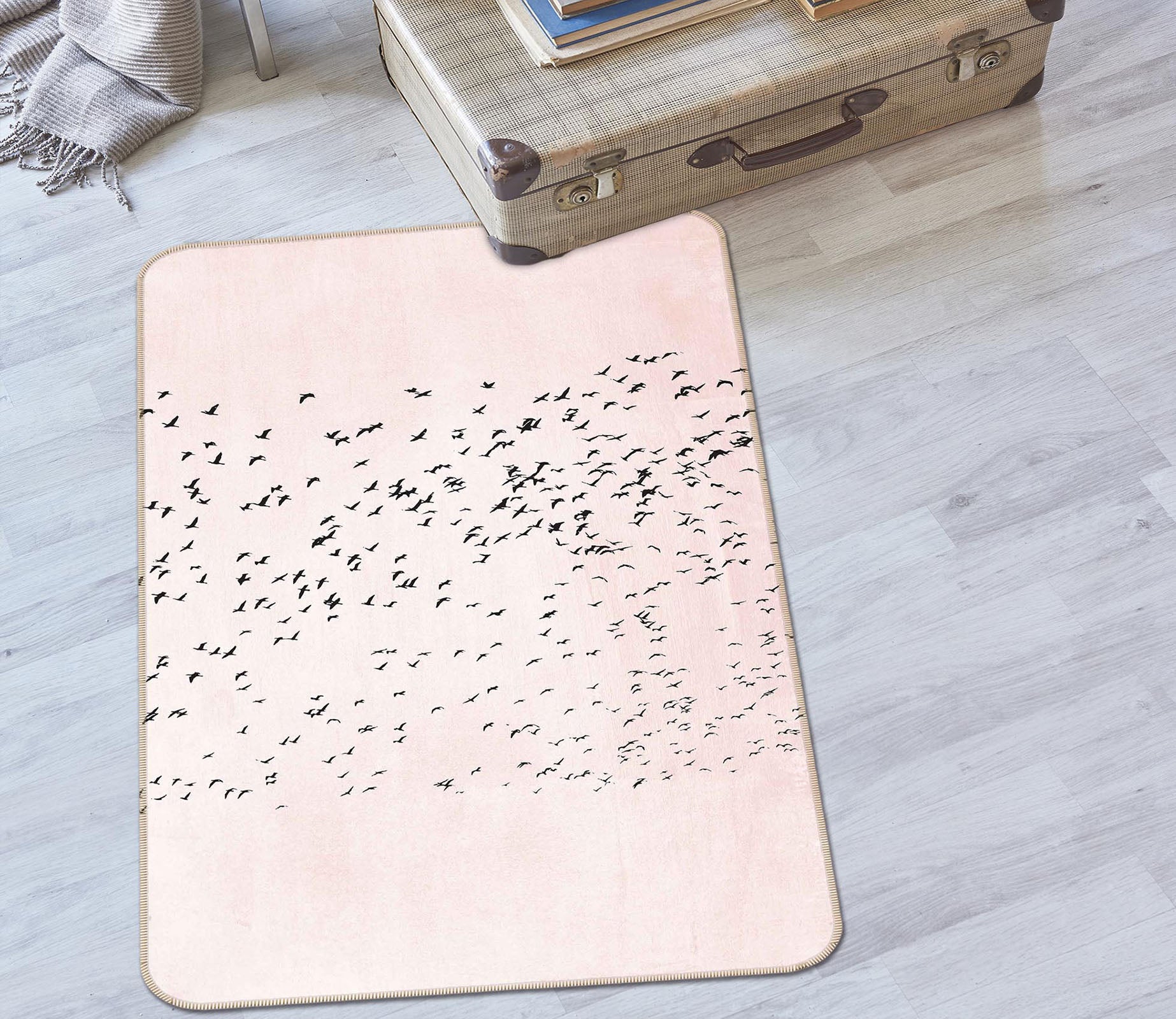 3D Flock Birds 84131 Boris Draschoff Rug Non Slip Rug Mat
