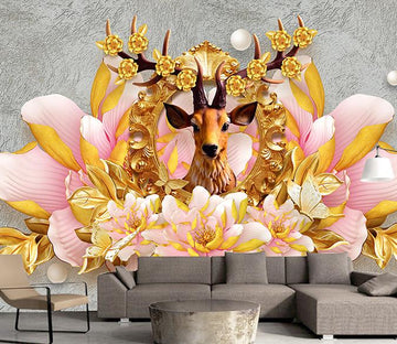 3D Flower Elk 78 Wall Murals Wallpaper AJ Wallpaper 2 