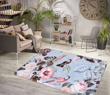 3D Flower Bird 1022 Andrea haase Rug Non Slip Rug Mat Mat AJ Creativity Home 