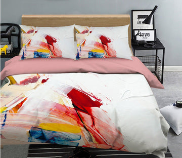 3D Color Painting Smear 027 Bed Pillowcases Quilt Wallpaper AJ Wallpaper 