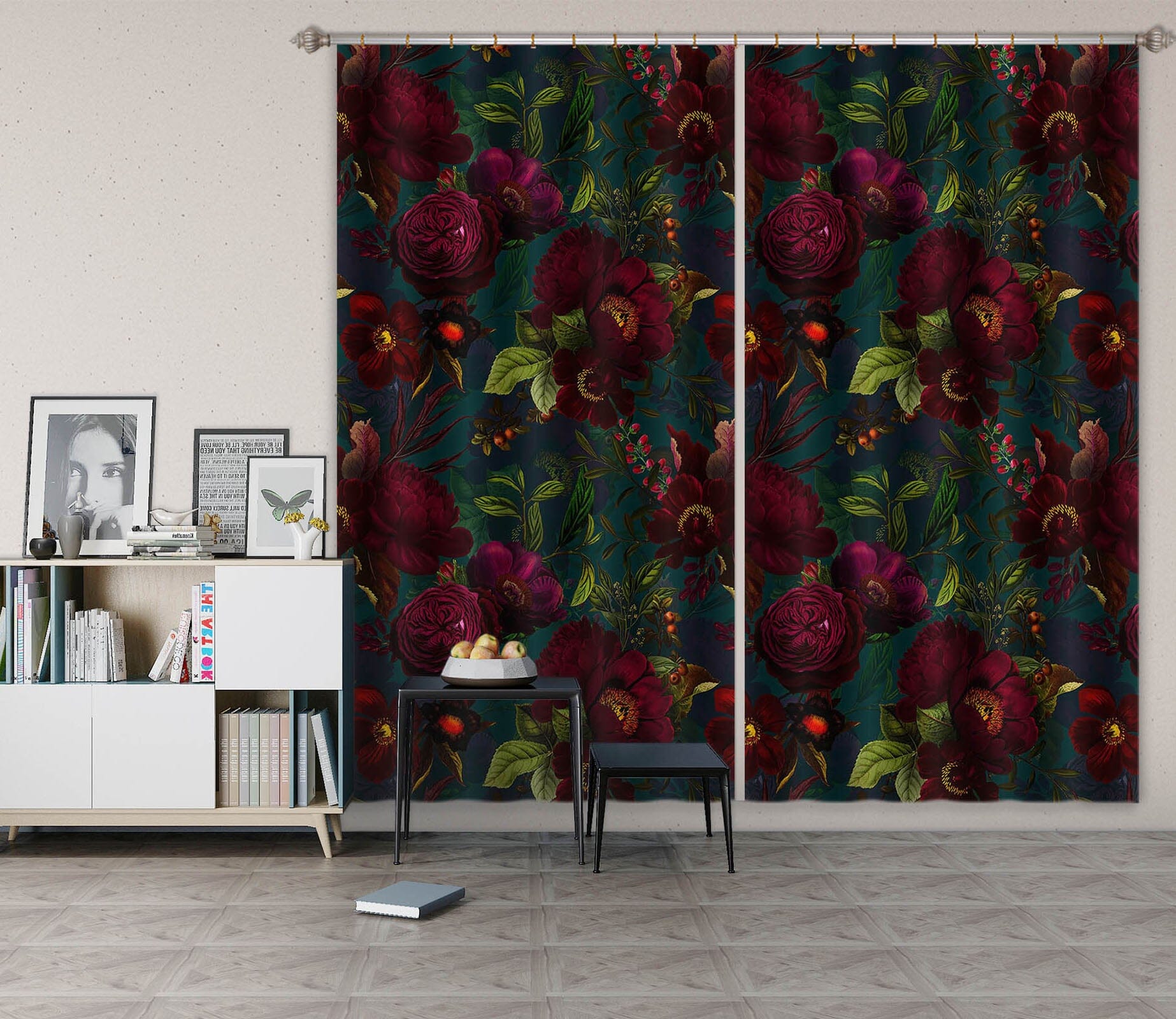3D Night Tree 182 Uta Naumann Curtain Curtains Drapes Curtains AJ Creativity Home 