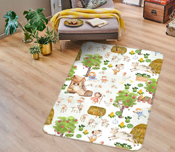 3D Apple Tree Sheep 123 Uta Naumann Rug Non Slip Rug Mat