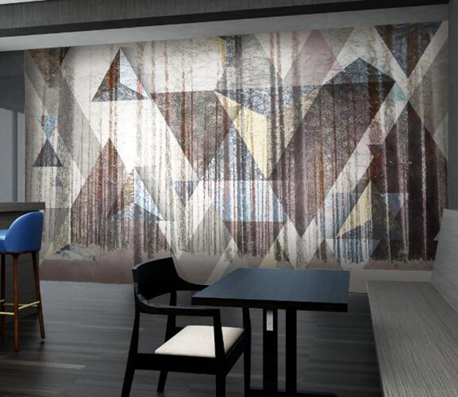 3D Red Triangle WC1609 Wall Murals