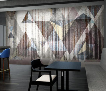 3D Red Triangle WC1609 Wall Murals