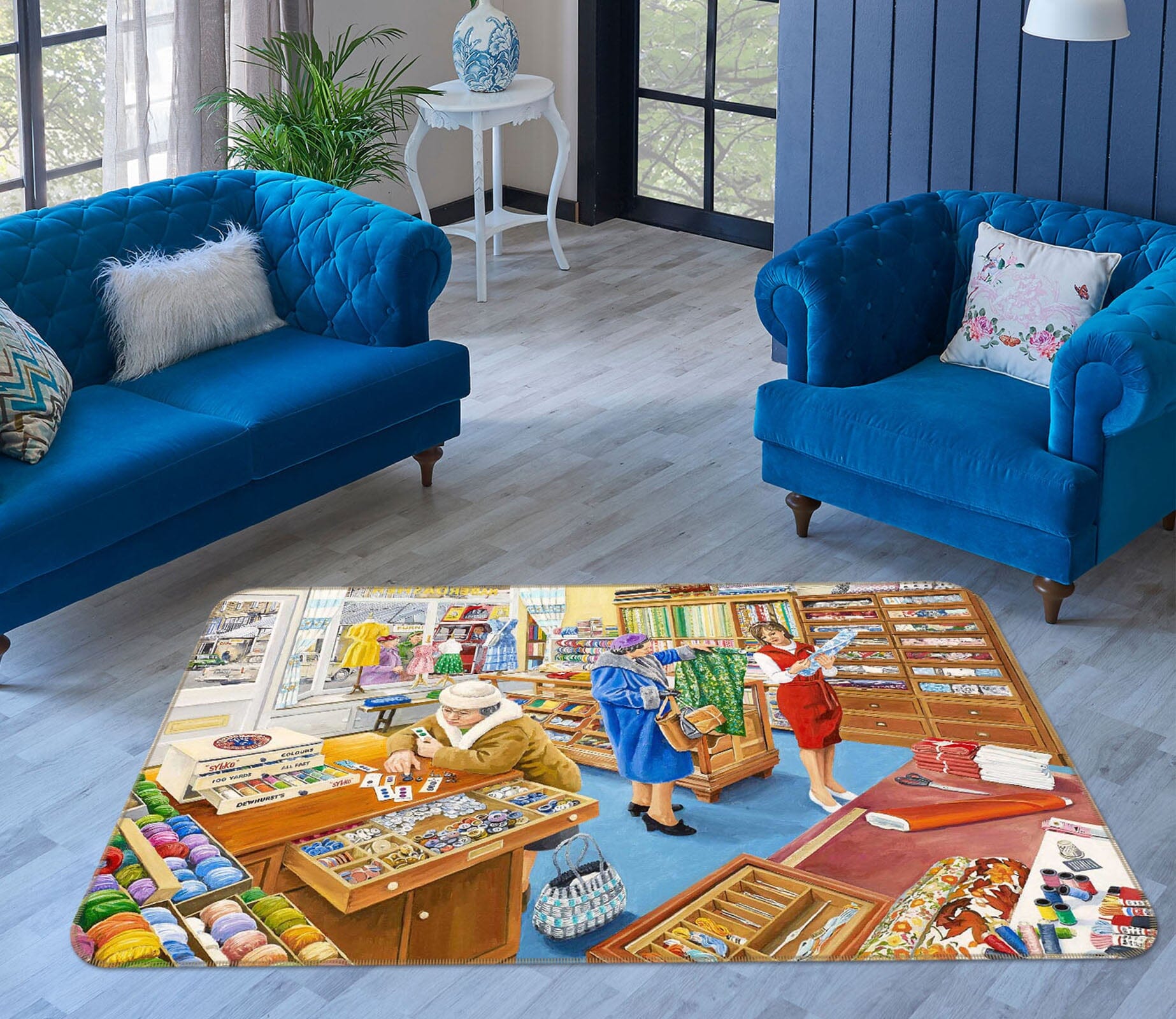3D The Haberdasher 1110 Trevor Mitchell Rug Non Slip Rug Mat Mat AJ Creativity Home 