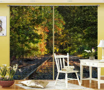 3D Railway Tree 030 Jerry LoFaro Curtain Curtains Drapes