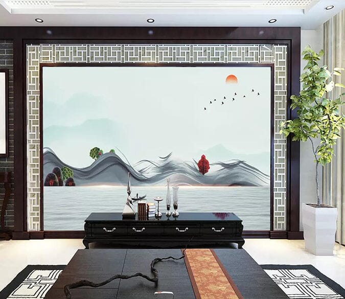 3D Valley River 2695 Wall Murals Wallpaper AJ Wallpaper 2 
