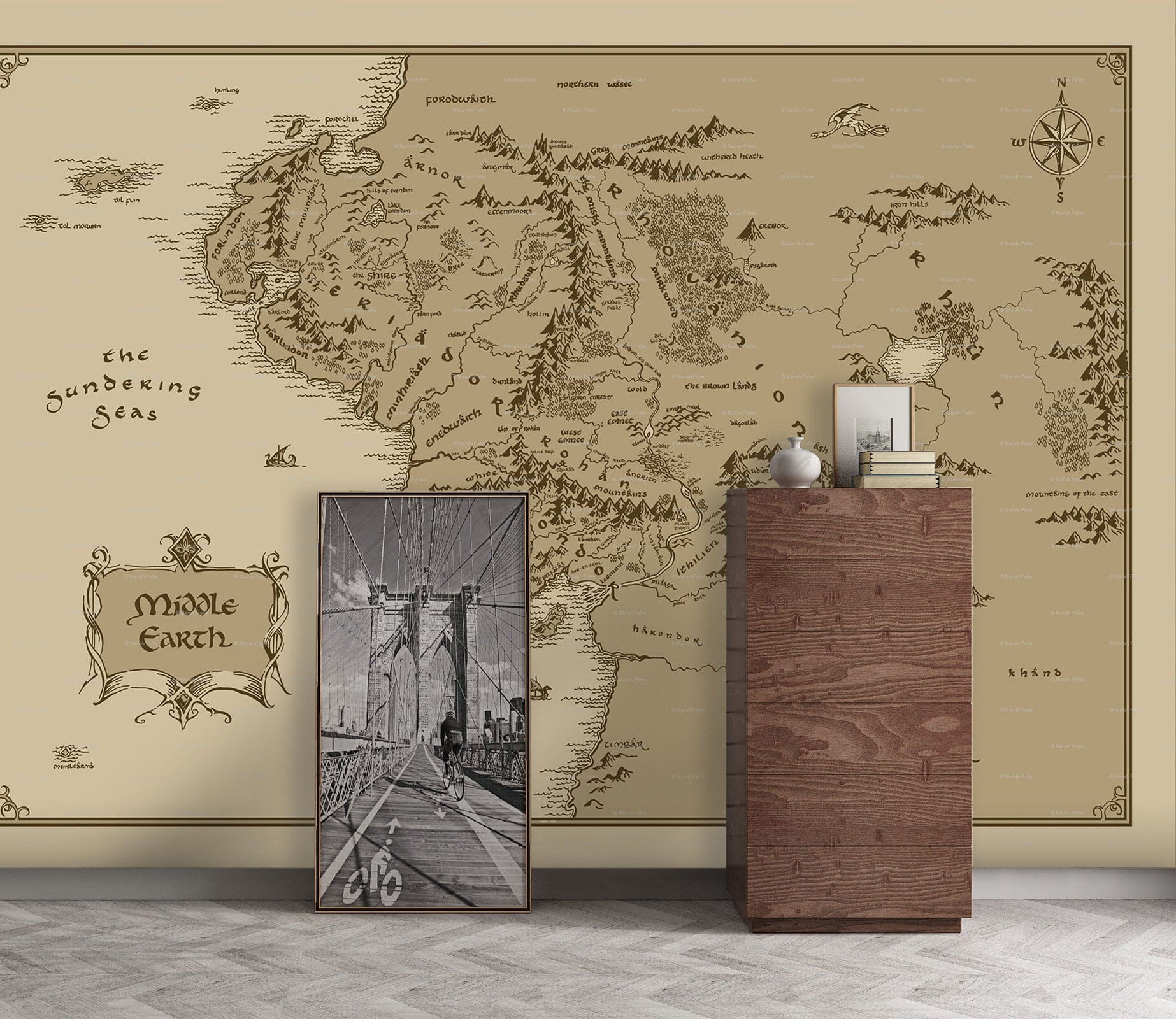 3D World Map Yellow 025 Wall Murals Wallpaper AJ Wallpaper 2 