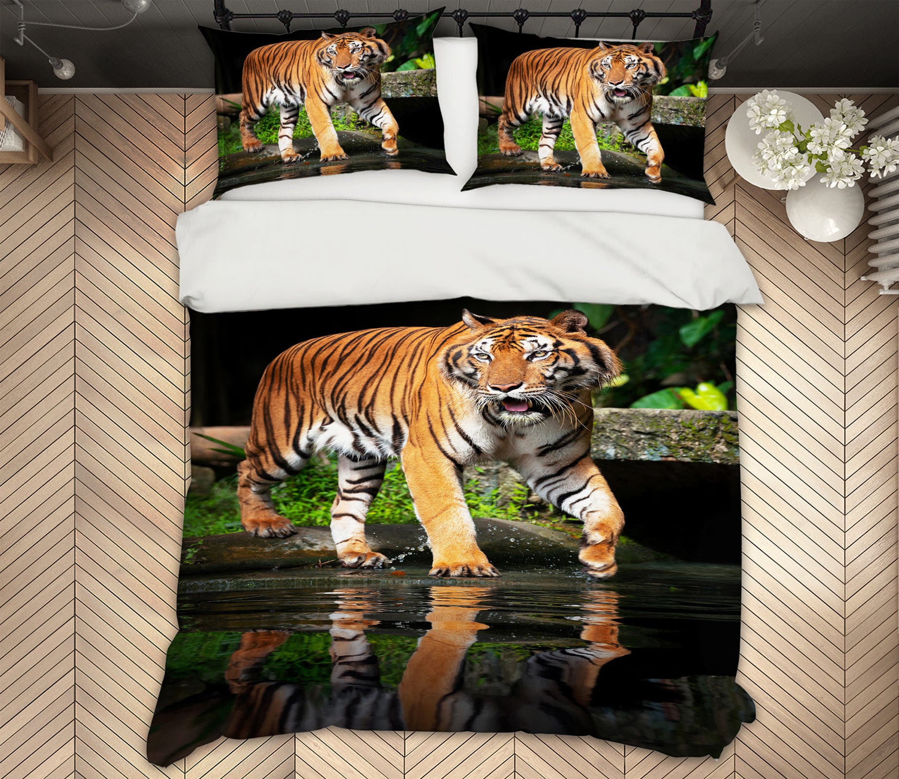 3D Tiger 59224 Bed Pillowcases Quilt