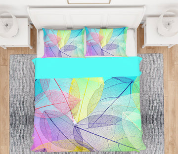 3D Colored Leaves 14014 Bed Pillowcases Quilt