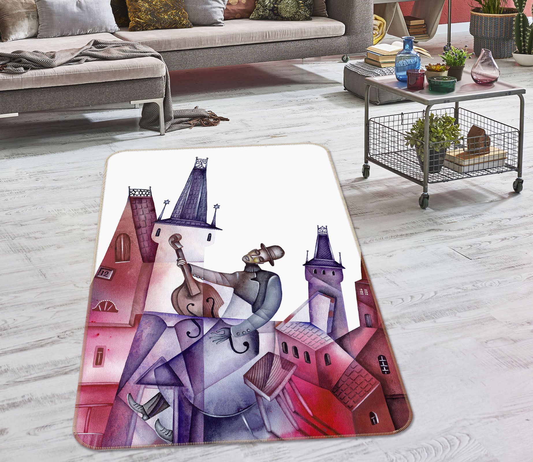 3D Houses 33199 Non Slip Rug Mat