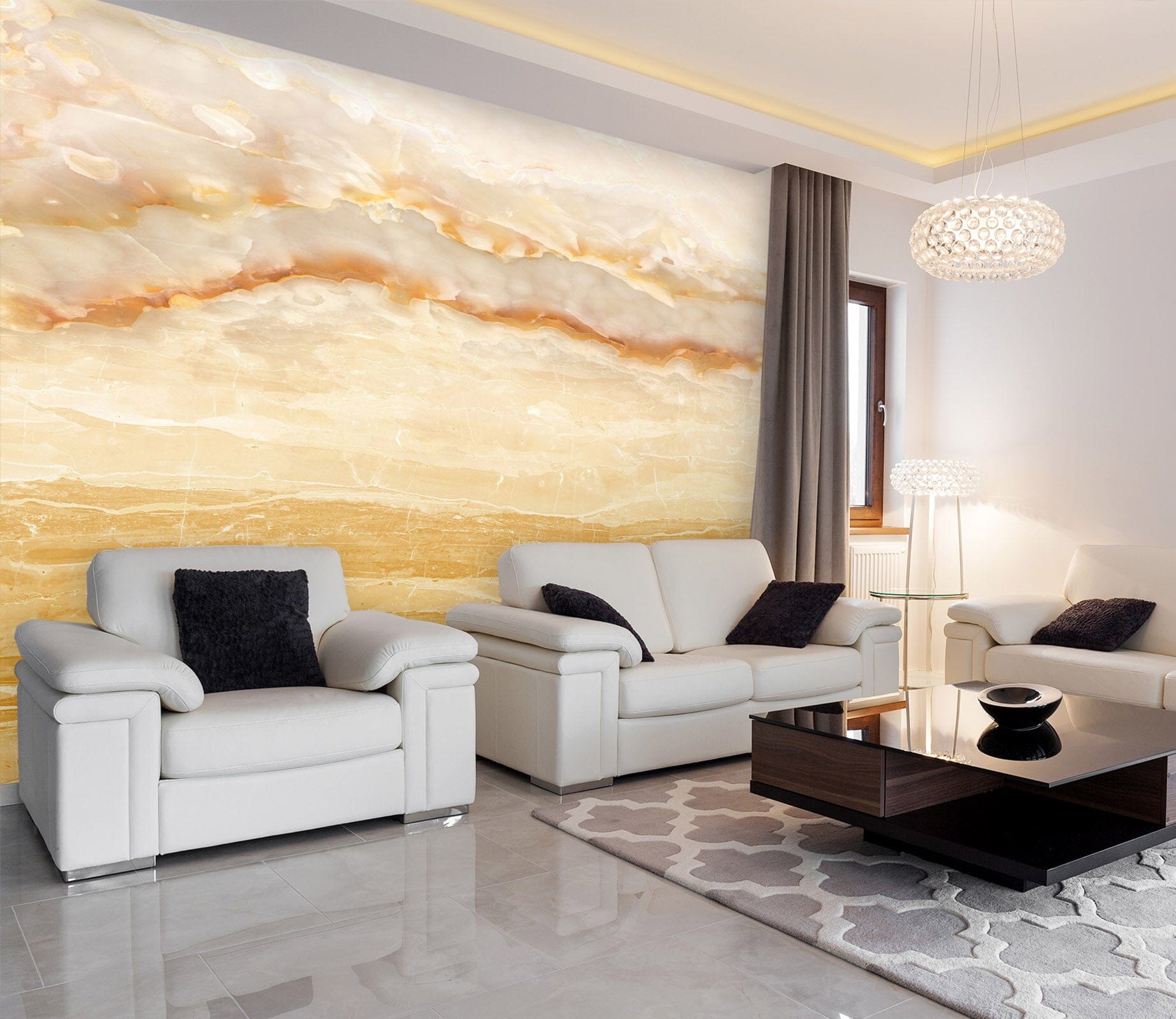 3D Yellow Pattern 1499 Wall Murals Wallpaper AJ Wallpaper 2 