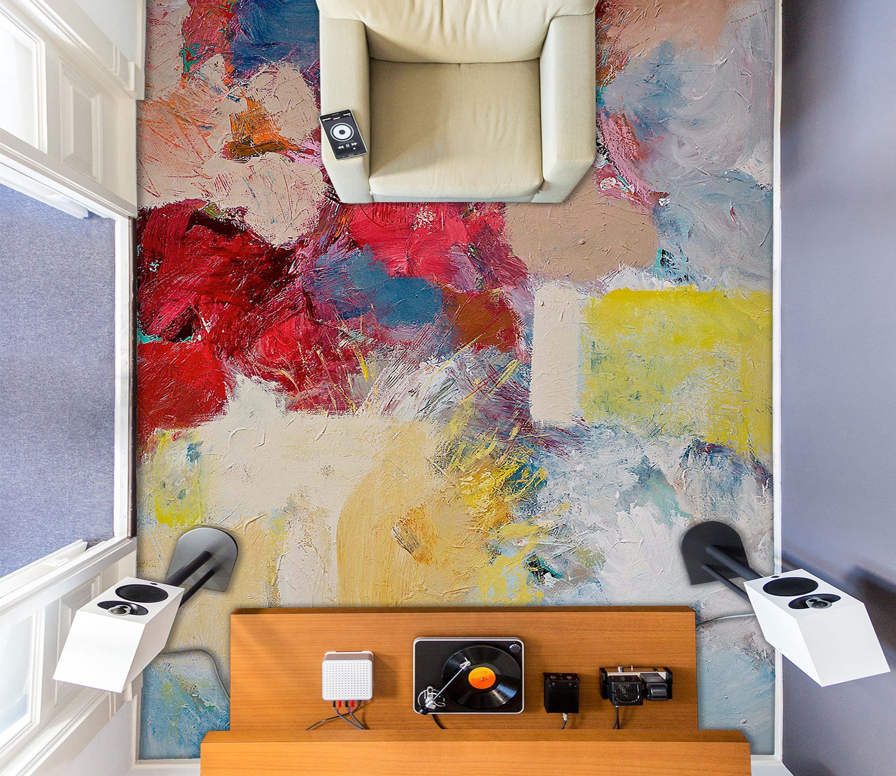 3D Color Pigment 9694 Allan P. Friedlander Floor Mural