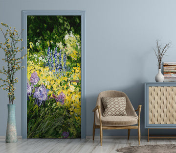 3D Flower Bush Painting 9311 Allan P. Friedlander Door Mural