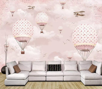 3D Pink Parachute 1501 Wall Murals Wallpaper AJ Wallpaper 2 