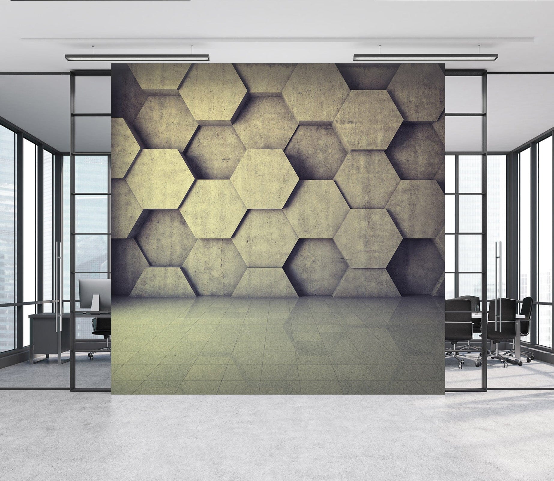 3D Hexagonal Wood 065 Wall Murals Wallpaper AJ Wallpaper 2 