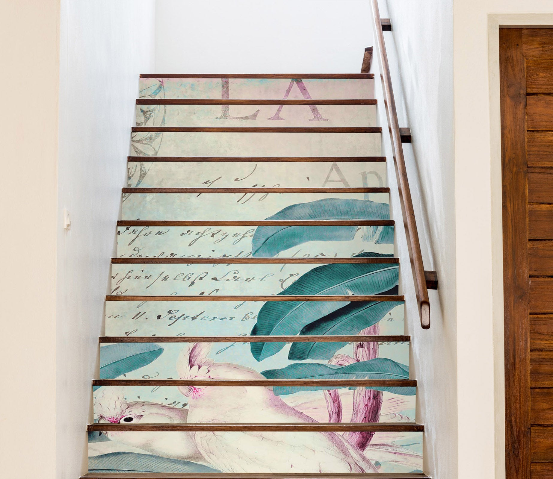 3D Leaves Parrot 11014 Andrea Haase Stair Risers