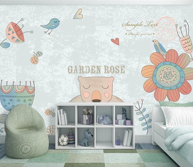 3D Cute Bear 1401 Wall Murals Wallpaper AJ Wallpaper 2 