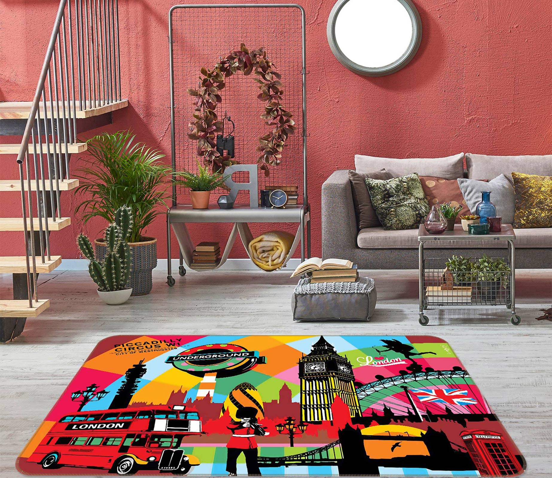 3D Color City 77054 Non Slip Rug Mat