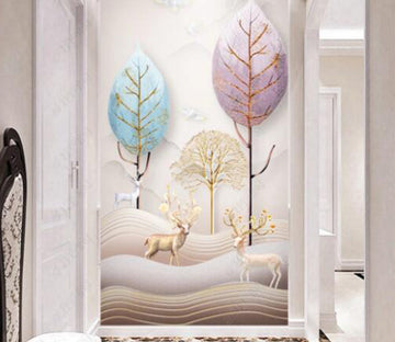 3D Colored Leaves 982 Wall Murals Wallpaper AJ Wallpaper 2 