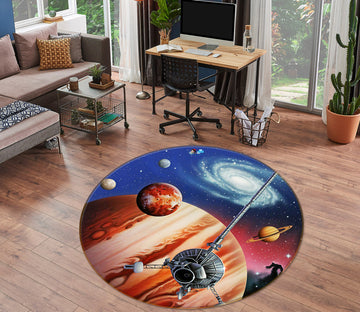 3D Planet 85119 Jerry LoFaro Rug Round Non Slip Rug Mat