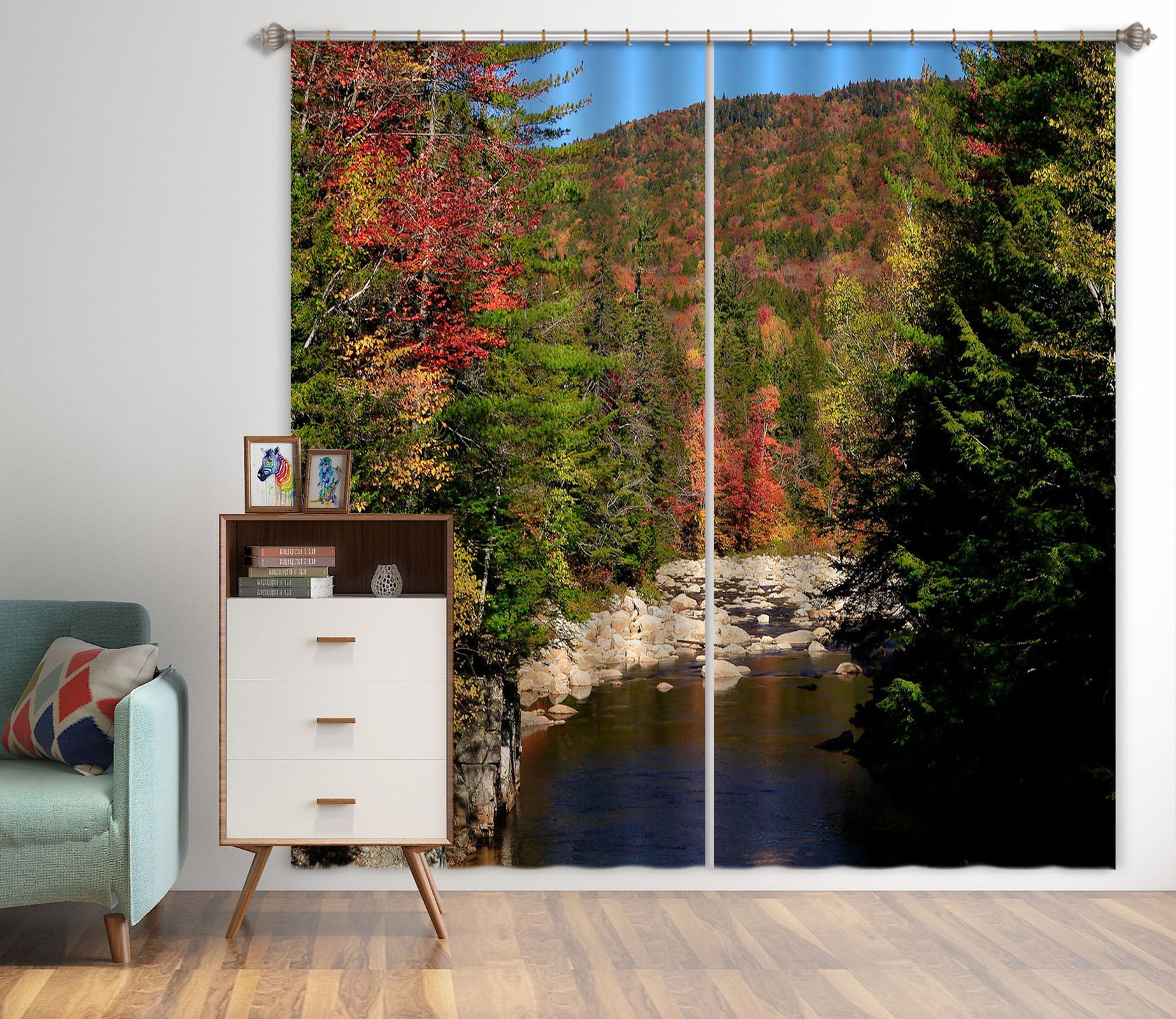 3D River Bend 61235 Kathy Barefield Curtain Curtains Drapes