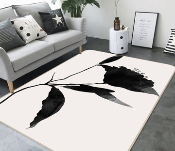 3D Black Flower 1090 Boris Draschoff Rug Non Slip Rug Mat Mat AJ Creativity Home 