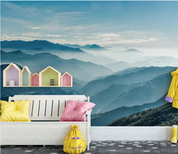 3D Misty Valley 2056 Wall Murals Wallpaper AJ Wallpaper 2 