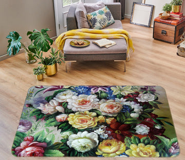 3D Flowers 75193 Non Slip Rug Mat
