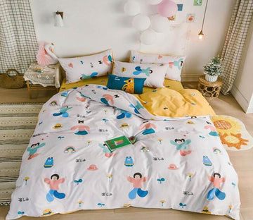 3D Cartoon Doll 6165 Bed Pillowcases Quilt