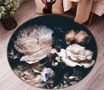 3D Flowers 72194 Round Non Slip Rug Mat