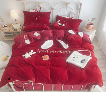 3D Red 40025 Bed Pillowcases Quilt