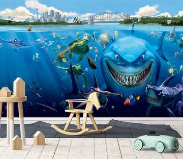 3D Funny Shark 1704 Wall Murals Wallpaper AJ Wallpaper 2 