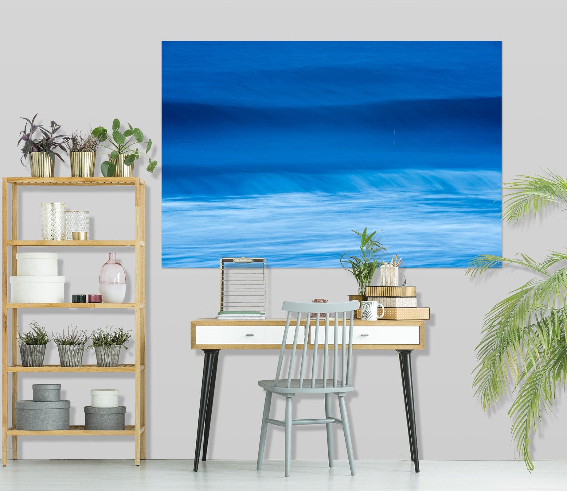 3D Blue Waves 189 Marco Carmassi Wall Sticker Wallpaper AJ Wallpaper 2 