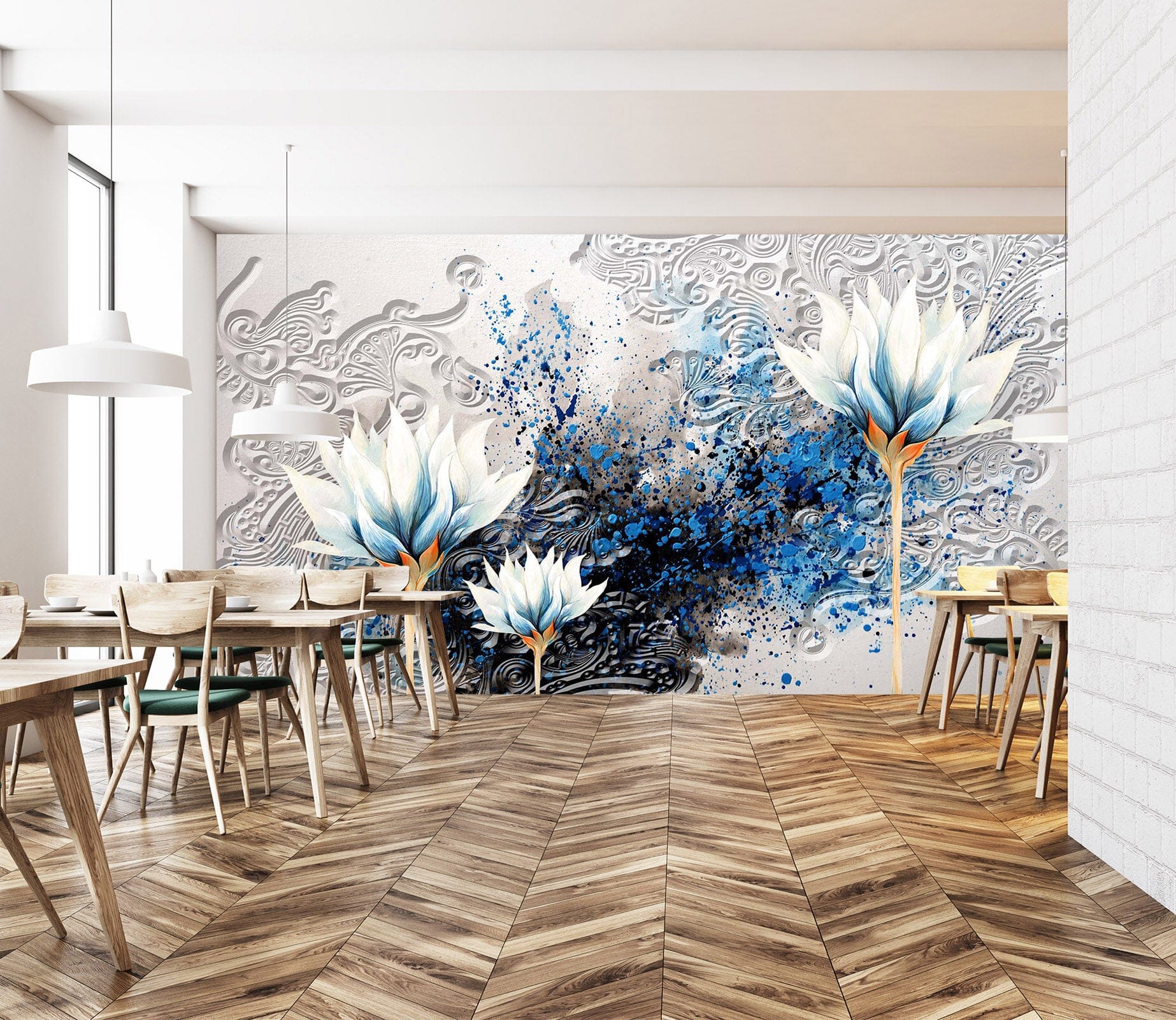 3D Painted Lotus 2066 Wall Murals Wallpaper AJ Wallpaper 2 