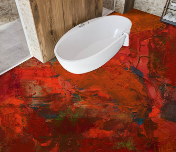 3D Red Pattern 9937 Allan P. Friedlander Floor Mural